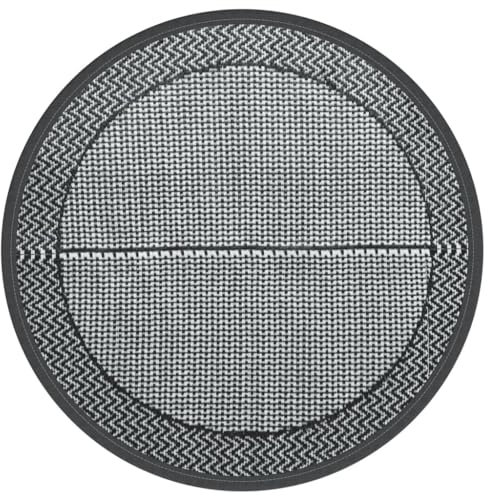 vidaXL Outdoor-Teppich Grau Ø120 cm PP