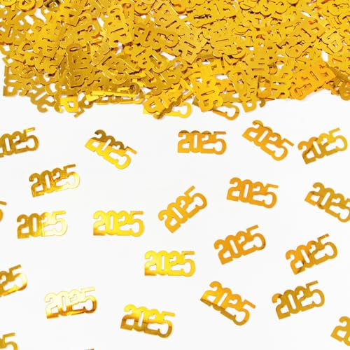GoldRock Konfetti Streudeko Silvester Deko 2025, Silvester Streudeko Gold, Glitzer Konfetti Silvester Tischdeko, Happy New Year Deko 2025, Streudeko Neujahr Deko Silvester Party, Neujahrsdeko Confetti