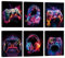 CHDITB 6 Stück Gaming Poster Set,bunte Neon Gamepad Wandbilder,Spiel Leinwand Bilder Jugendzimmer Gaming,Spielkonsole Gamer Zone Gaming Zimmer Wanddeko für Kinderzimmer Spielzimmer Geschenk 20x25cm
