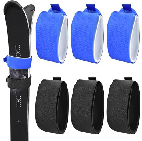 UieaMsio Cinghie da sci,Fasce da sci,Ski Straps Cinghia,Fix Straps Cinghia Porta Spalla,Sci Cinghie Porta,Fascette Regolabili Avvolgere da Sci,Nastro Fissaggio Confezione Ski