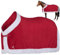 XUEYEGONGJI Horse Decke Weihnachten rote Pferdetheets Weiche Fleece Decke warme Winter Pferdedecke mit weißen Kunstpelzen Kante für Weihnachtspferd, Pferdedecke