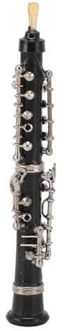 HWGING Oboen-Modell, handgefertigt, lebensecht, Metall, Miniatur-Oboe, Musikinstrument zur Dekoration