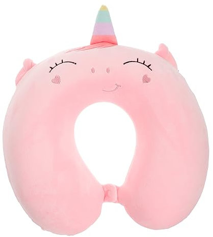 LALADEFIEE 1stück U-förmiges Nackenkissen Plüsch Mit Cartoon-Einhorn-Design Perfekter Halsstütze Für Im Auto Flugzeug Zug Oder Bus Und Für Erwachsene