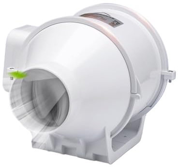GMUME Kanalventilator 3'' Silent Inline-Kanalventilator Luftabsaugung Abluftsystem For Badezimmer-Küchenhaubenventilator