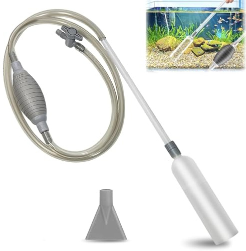 ZYETGH Mulmsauger Aquarium, Aquarium Sauger 3 in 1 Aquarium Wasserwechsel Aquarium Reiniger Fish Tank Cleaner für Aquarien Unterschiedlicher Größe Wasserwechsel und Filter Sandreinigung