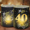 Moorle 12 Windlicht Tischdeko 40 Geburtstag, 40 Jahre Happy Birthday Tischdekoration, Deko 40. Geburtstags Männer, Geburtstag Tischdeko Frauen, Windlichter Deko für Teelichter oder Kerzen