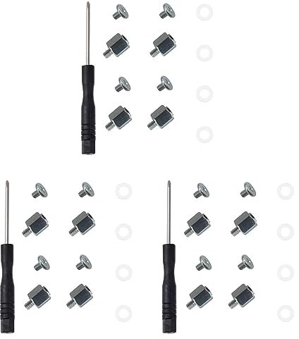 Giwnhvx Kit di 3 viti SSD M.2 NGFF NVME SSD Standoff Montaggio M.2 NGFF/NVMe Vite Set Stand Off Vite Dado Esagonale per SSD A- M.2