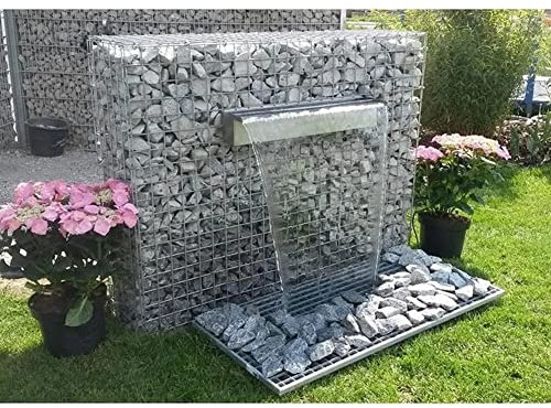 Pool Springbrunnen Wasserfall, 304 Edelstahl Überlauf Teich, Wasserfluss-Plattform Für Terrassendekorationen Im Freien(30CM)