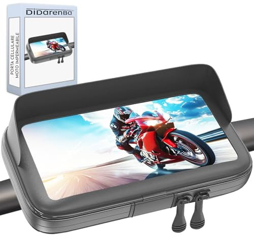 Porta cellulare moto impermeabile custodia compatibile con smartphone fino a 7,5