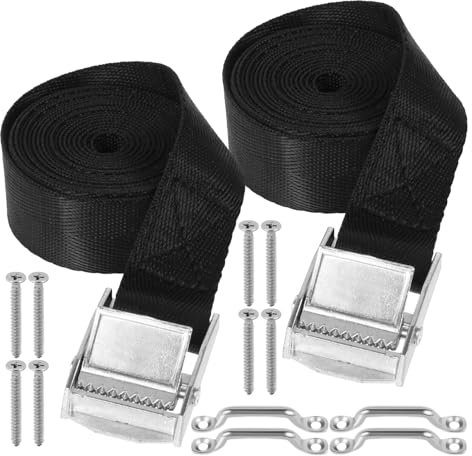 Zurrgurt, Batterie-Spanngurt-Set, Nylon, tragbar, for Reisen, Ladung, päck, Gurtband mit Nockenschnalle, Outdoor-Camping-Werkzeu für Auto, Fahrradträger & Motorrad