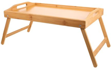 CIYODO Tavolino Pieghevole Legno Naturale Con Maniglie Vassoio Tavolini Tavolo Pieghevole Vassoi Vassoio