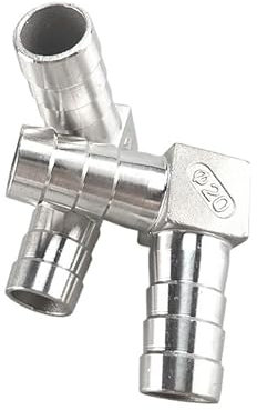 6/8/10/12/14/15/16/19/20/25/32MM Schlauch Barb 304 Edelstahl Ellenbogen Rohr Fitting Koppler Stecker Adapter for Kraftstoff Gas Wasser(10MM)