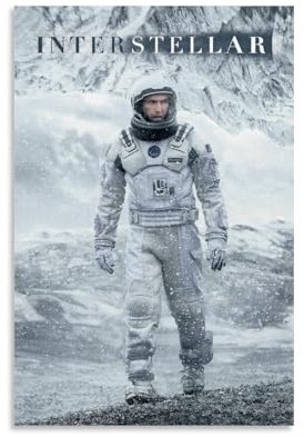 Interstellar - Poster cinematografico vintage su tela, per soggiorno, camera da letto, 30 x 45 cm