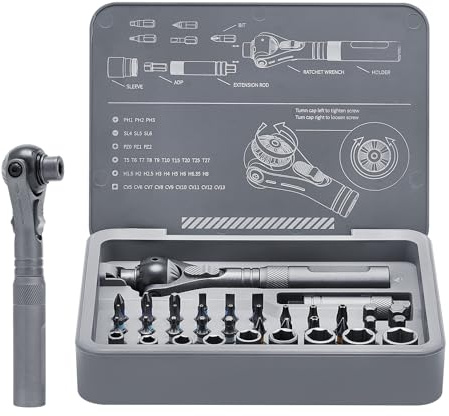 Upgraded 40-in-1 Magnetic Screwdriver Set with 180° Rotating Handle, Multi Bit Repair Tool Kit for Electrical, Automotive, Furniture, Electronics and Model Repair