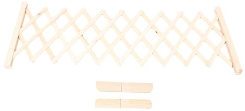 BCOATH Barrera Retráctil de Madera para Mascotas Pequeñas, Puerta Extensible de 50 CM, Color Madera Natural, Adecuado para Uso en Interiores y Jardines