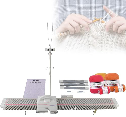 Strickmaschine, LK150 6,5 mm Mittelspur 150 Stiche Smart Weaving Tragbarer Kunststoff Heimwerker-Strickmaschinen-Webstuhl-Kit, mit Zubehör,für Erwachsene und Kinder Einfaches Stricken zu Hause.