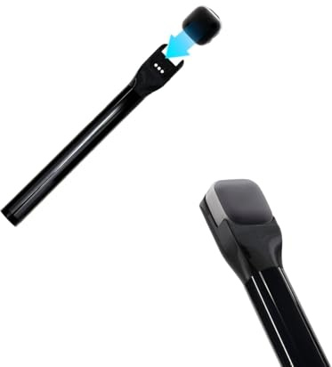 Handheld Mic Pole for DJI Mic Mini 2, Lightweight Interview Mic Stick with Holder Mount, PVC Handle for DJI Wireless Microphone. ((Black) 15cm)
