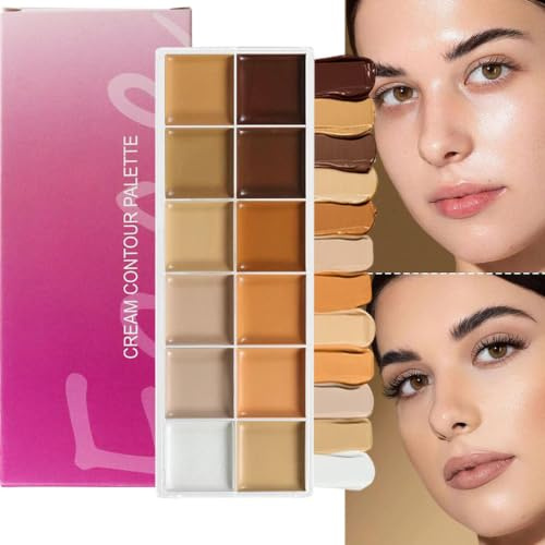 Palette Correttore Colori 12 Correzione Coloristica | Correttore Trucco per Donne Pelle Matura Ufficio Feste Matrimonio Appuntamenti Viaggio Sposa