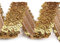 Stretch-Pailletten, bPaillettenband, Paillettenborte elastisch, mit Hologramm-Effekt in gold oder silber erhältlich, Breite 30mm, VE: 1,0m (gold)