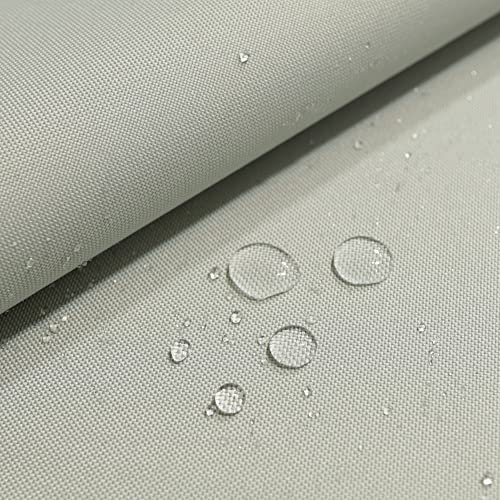 TOLKO wasserdichter Stoff Meterware | festes Segeltuch Nylon Stoff Planenstoff Nylonplane | Reißfest und Langlebig | 150cm breit | schwerer wasserfest beschichteter Outdoorstoff (Hell Grau)
