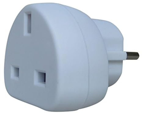 ShaniTech Earthed Travel Adaptor for Travellers to Europe EU White - Refer to Description for full country list