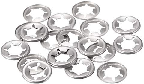 sourcing map 20 Stück Sicherungsscheiben M8 Klemmscheiben 7.4 mm Innendurchm. 15 mm Außendurchm. Unterlegscheiben Drücken Verriegelung Clip 304 Edelstahl