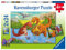 Ravensburger Kinderpuzzle - 05030 Spielende Dinos - Puzzle für Kinder ab 4 Jahren, mit 2x24 Teilen