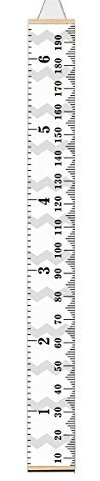VOSAREA Messlatte Höhe Diagramm Höhe Lineal Wachstum Wall Chart Aufhängen Herrscher für Kinderzimmer Decor (grau)