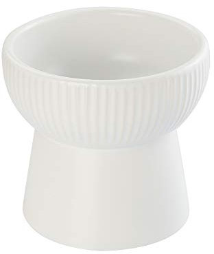 Blanc Céramique Gamelle pour Chat avec Support surélevé, pour Chats et Chiens de Petite Taille
