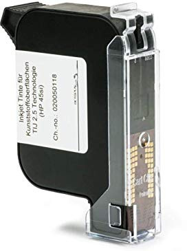 Ink cartridge compatible with HP 45si cartridge (B3F58B, 2580) with 42ml OCTOjet T605 BK ink for plastic films, solvent based, black