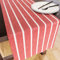 Encasa XO Baumwoll-Tischläufer 4 Seater | Größe 32x150 cm | Roma Red Stripes - Maschinenwaschbar & Langlebig