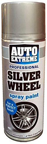RnT Auto Extreme Silver Alloy Wheel 400ML Premium Quality Spray Paint Restorer Car 1924 Non Crack Formula Petrol Resistant