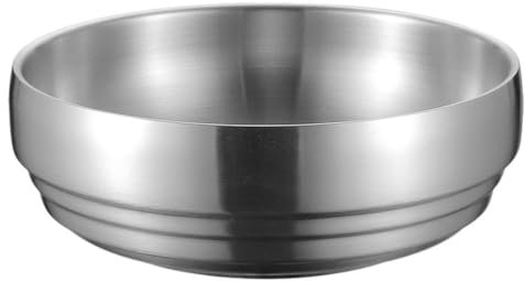 BESTonZON Saladier en acier inoxydable à double paroi - 19 cm - Bol mélangeur - Bol à soupe - Bol à pâtes, soupe, pâtes, soupe, pâtes, salade, salade, salade, restaurant à la maison