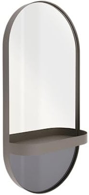 REMEMBER Wandspiegel mit Ablage Taupe - 30 x 60 cm - Moderner Wandspiegel