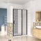 Acezanble 900x1850mm Black New Frame Pivot Shower Door Enclosure Cubicle with 900x700mm Shower Tray Free Waste