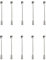 Spatule à double extrémité en acier inoxydable pour laboratoires, cliniques, pharmacies, cosmétiques personnels et cosmétiques 15 cm