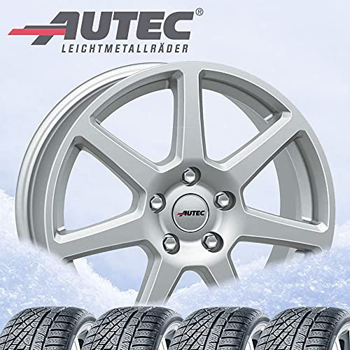 4 Winter Kompletträder Tallin 7,5x17 ET 45 5x108 brillantsilber mit 215/55 R17 98V Semperit Speed-Grip 5 XL FR