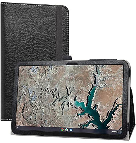 LiuShan Compatible con Nokia T20 Funda,Folio Soporte PU Cuero con Funda Caso para 10.4 Nokia T20 Tableta(No es Compatible con Otros Modelos),Negro