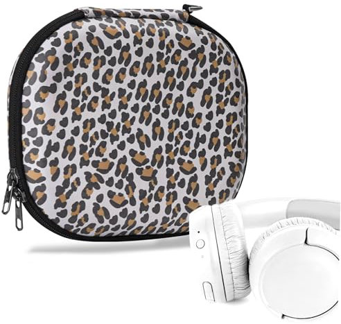 Geekria Nova Kopfhörer-Hülle, Ersatz-Hartschalen-Reisetasche mit Kabelaufbewahrung (Leopardenmuster)