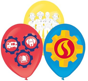 amscan 6 Luftballons Feuerwehrmann Sam