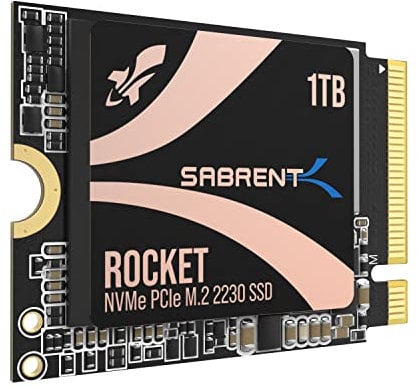 SABRENT SSD 1TB, SSD Interno, SSD NVMe PCIe 4.0 M.2 2230, Gen 4, 4750 MB/s, Compatibile con Steam Deck, ROG Ally, Surface Pro, PC, NUCs e Laptop, fino a 800.000 IOPS, Rocket 2230 (SB-2130-1TB)