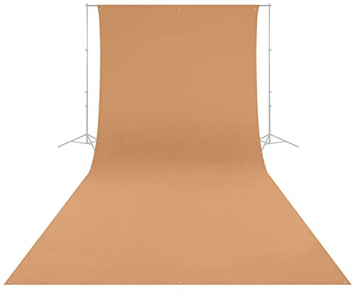 Westcott Knitterfreier Hintergrund für Fotoshootings, Gruppenporträts und Fotoautomaten, 2,75 x 6,1 m, tragbar und reisefreundlich, Braun
