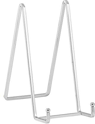 Staffelei Aufsteller Teller Ständer Metall - 2 Stück Tellerständer - Deko Tellerhalter - Dekoteller Halterung - Eisen Staffelei fuer Teller | Foto | Bücher | Bild | Bilderrahmen - Silber - 20,5 cm