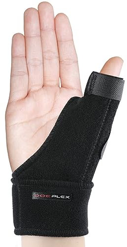 Doeplex Trigger Daumenschiene für Damen und Herren, Verstellbare Daumen Stützbandage, Stabilisator für Schmerzen, Verstauchungen, Arthritis, Sehnenentzündung, Einheitsgröße für Rechte/Linke Hand