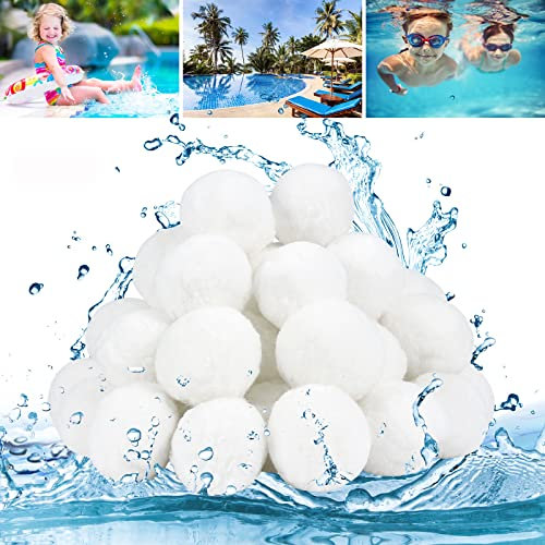 KALUROIL Balles Filtrantes,700g Boules de Filtre de Piscine,Pool Filter Balls,Balles de Filtration,Nettoyeur de Piscine,Média Filtre à Fibres pour Piscine,Convient à Divers Systèmes De Filtration