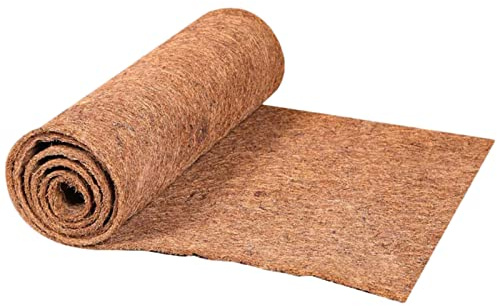 Pomurom Rollo Coco Natural, Estera Coco, Forro Coco para Macetas Jardín, Colgar Cesta, Fioriera, Contenedores Pared, Alfombra Coco para Reptiles