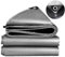 TUMESY Heavy Duty Tarp Tarpaulin Reinforced Eyelets Thick 3m x 7m 9ft x23ft (3 x 7 m,150g/m²) PE Tarpaulin Waterproof Silver Grey tarp Sheet More Resistant Cover Tarp for Outdoor Camping