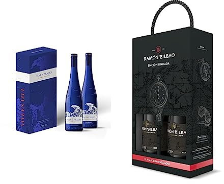 Mar de Frades – Estuche Regalo 2 Botellas de Vino albariño, Denominación de Origen Rías Baixas & Ramón Bilbao Edición Limitada. Vino Tinto D.O. La Rioja,
