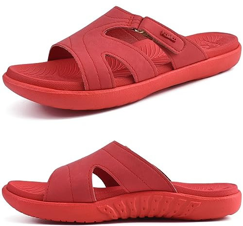 KuaiLu Claquette Femme Orthopédique Mode Legere Soutien Plantaire Sandales Reglables Confort Yoga Plage Piscine Douche Mules Toutrouge 36