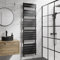 DuraTherm® 1800 x 500mm Flat Panel Heated Towel Rail Radiator Modern Central Heating Bathroom Warmer Wall Mounted Ladder Rad, Matt Black